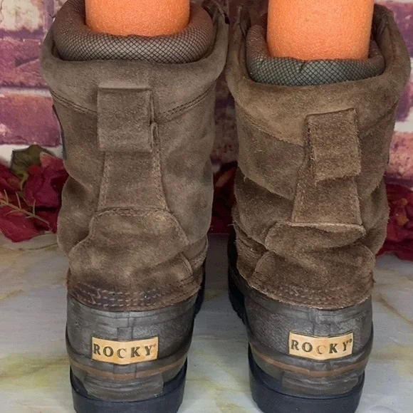 Rocky Brown Leather Lace Up Waterproof Steel Shank Thinsulate Winter Boo… - Picture 8 of 10